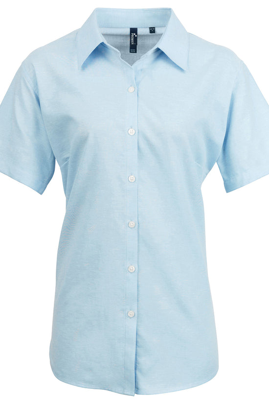 Womens Signature Oxford Short Sleeve Blouse