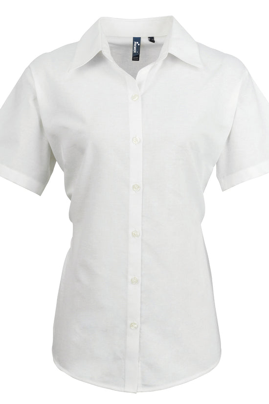 Womens Signature Oxford Short Sleeve Blouse