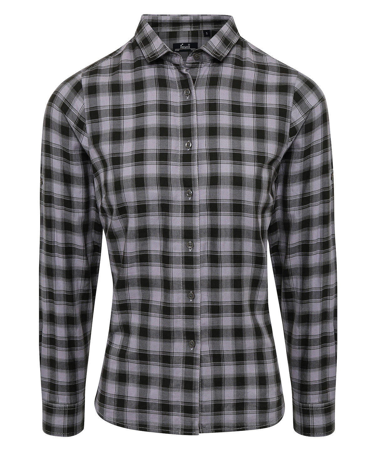 Womens Mulligan Check Cotton Long Sleeve Shirt SemiFitted Style