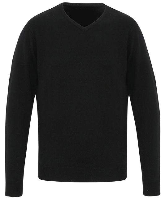 Mens VNeck Acrylic Sweater Plus Sizes