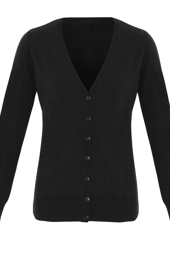 Womens VNeck Acrylic Cardigan Plus Size Knit Cardigan
