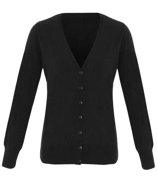 Womens VNeck Acrylic Cardigan Plus Size Knit Cardigan