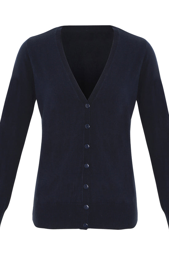 Womens VNeck Acrylic Cardigan Plus Size Knit Cardigan