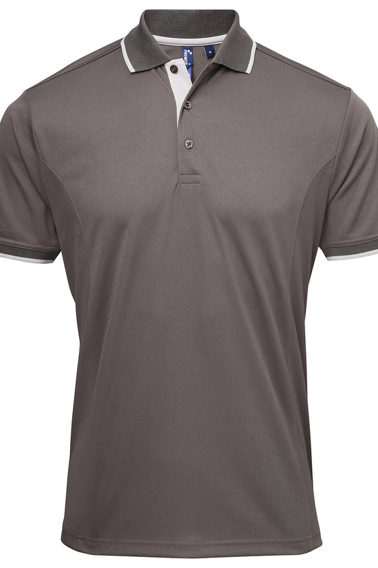 Contrast Coolchecker Polo Shirt for Men Plus Sizes