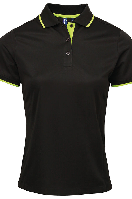 Contrast Coolchecker Womens Polo Shirt with Side Panels