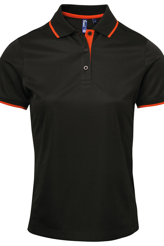 Contrast Coolchecker Womens Polo Shirt with Side Panels