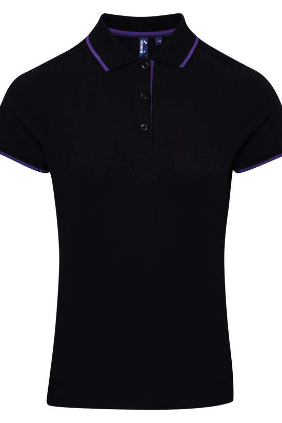Contrast Coolchecker Womens Polo Shirt with Side Panels