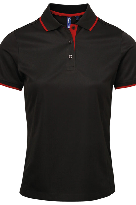 Contrast Coolchecker Womens Polo Shirt with Side Panels