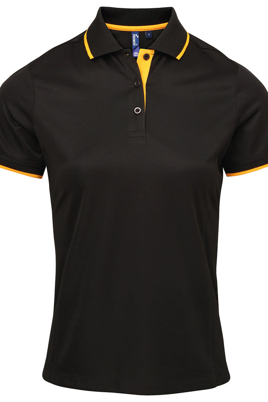 Contrast Coolchecker Womens Polo Shirt with Side Panels