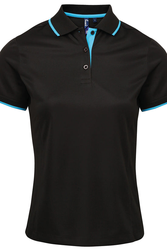 Contrast Coolchecker Womens Polo Shirt with Side Panels