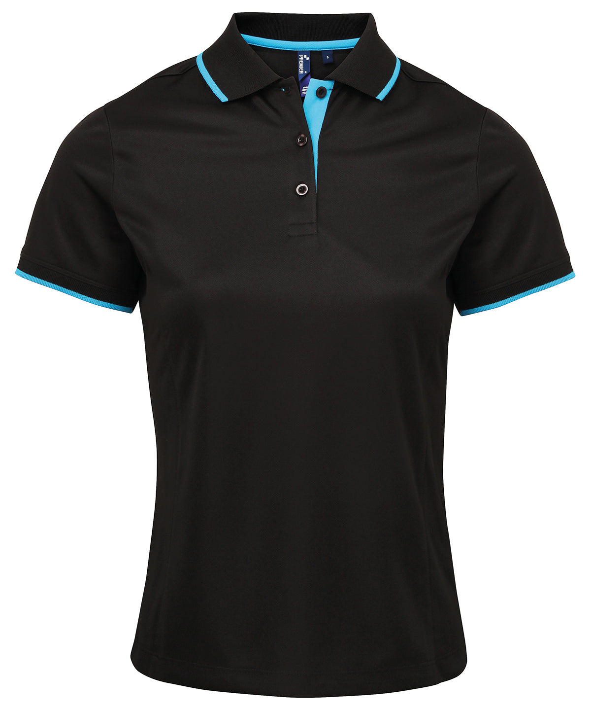 Contrast Coolchecker Womens Polo Shirt with Side Panels
