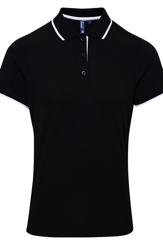 Contrast Coolchecker Womens Polo Shirt with Side Panels