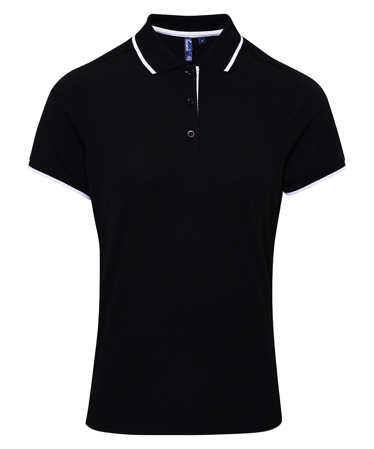 Contrast Coolchecker Womens Polo Shirt with Side Panels