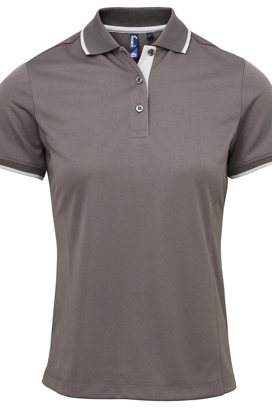 Contrast Coolchecker Womens Polo Shirt with Side Panels