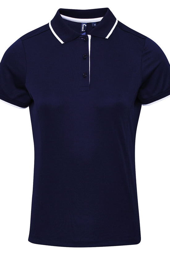 Contrast Coolchecker Womens Polo Shirt with Side Panels