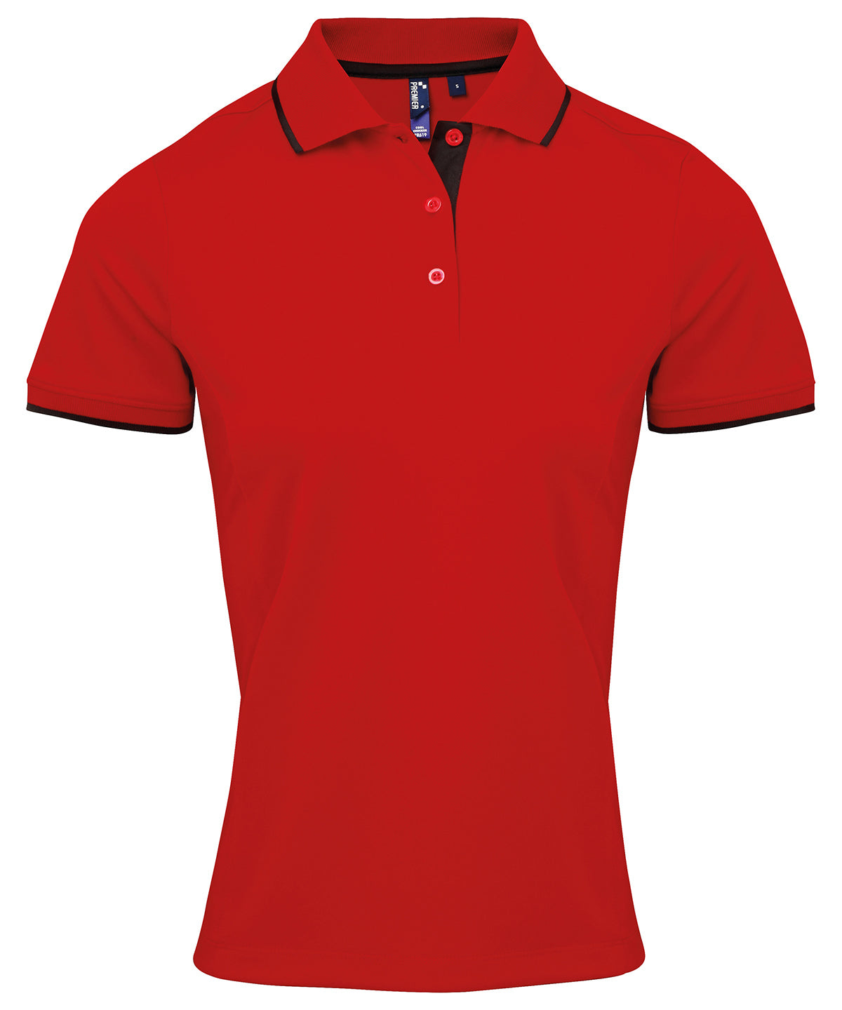 Contrast Coolchecker Womens Polo Shirt with Side Panels