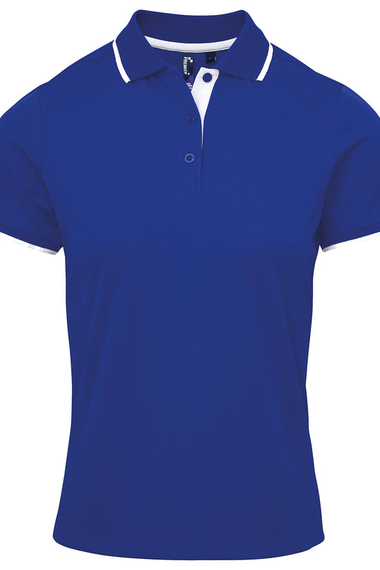 Contrast Coolchecker Womens Polo Shirt with Side Panels