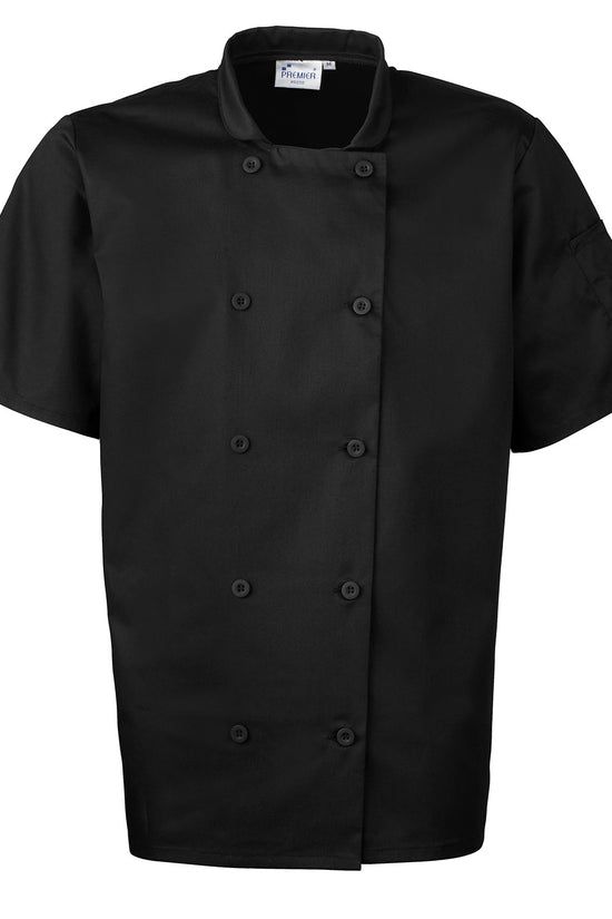 Short Sleeve Chefs Jacket for Male Chefs in Plus Sizes