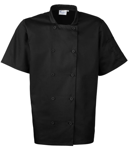 Short Sleeve Chefs Jacket for Male Chefs in Plus Sizes