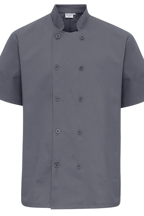 Short Sleeve Chefs Jacket for Male Chefs in Plus Sizes