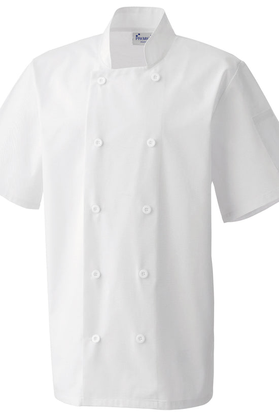Short Sleeve Chefs Jacket for Male Chefs in Plus Sizes