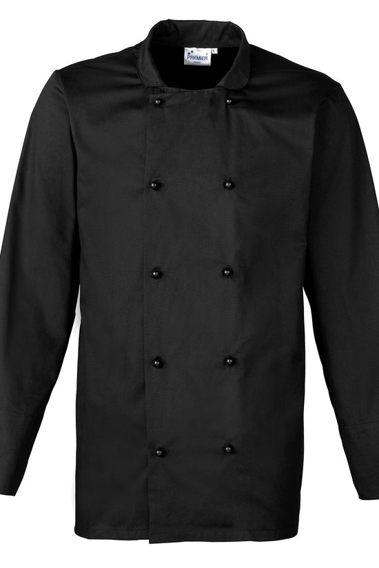 Premier Cuisine Long Sleeve Chef Jacket with Removable Black Studs