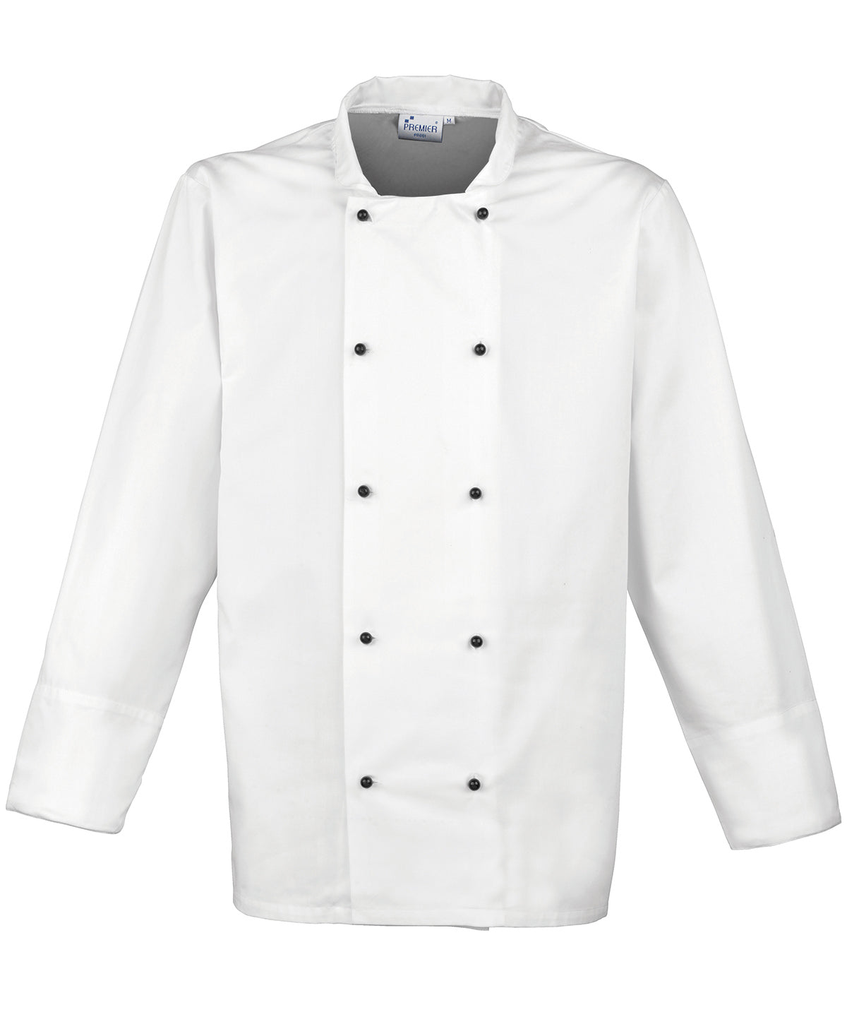 Premier Cuisine Long Sleeve Chef Jacket with Removable Black Studs
