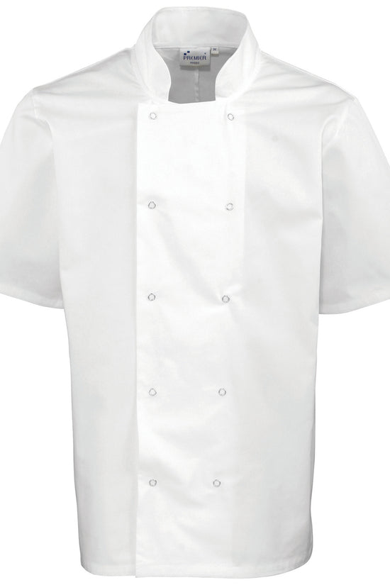 Premier Studded Short Sleeve Chef Jacket for Men