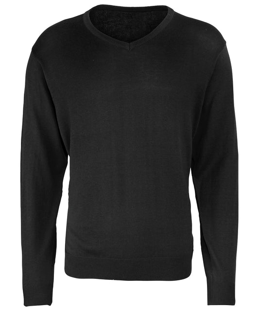 Mens Premier VNeck Knitted Sweater Plus Sizes