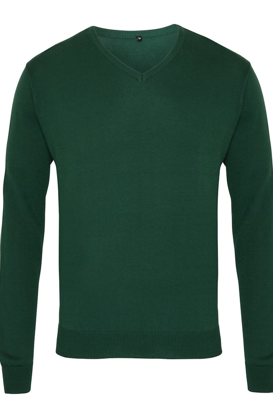 Mens Premier VNeck Knitted Sweater Plus Sizes