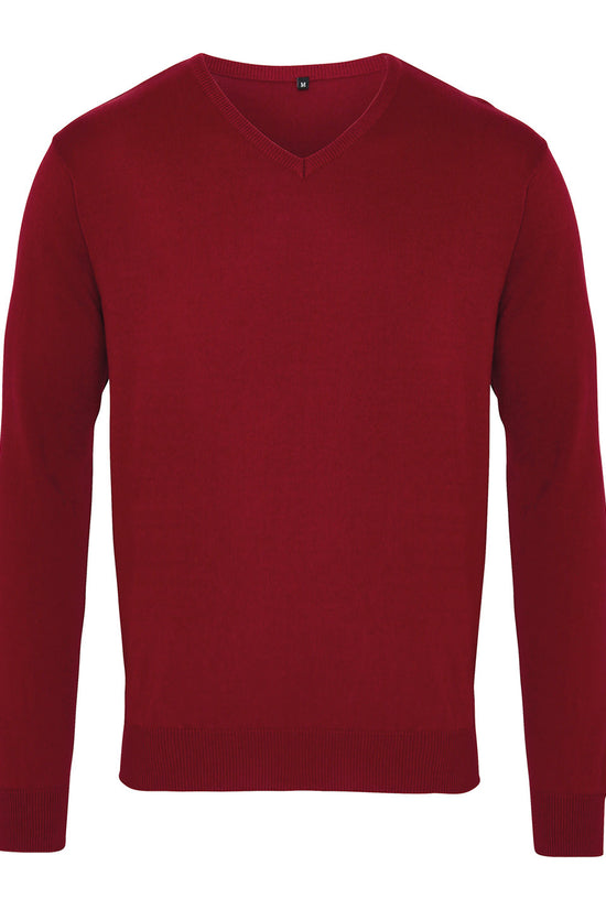 Mens Premier VNeck Knitted Sweater Plus Sizes