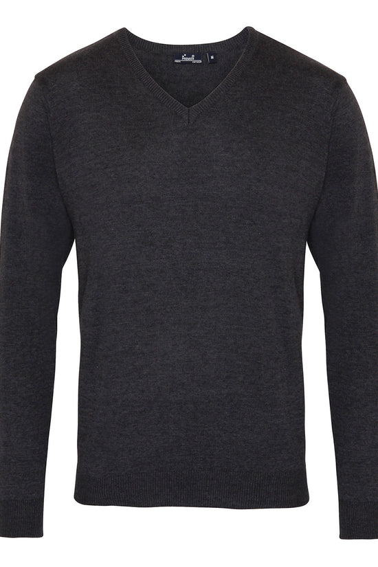 Mens Premier VNeck Knitted Sweater Plus Sizes