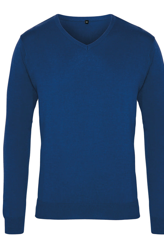 Mens Premier VNeck Knitted Sweater Plus Sizes