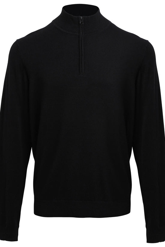 Mens Premier Zip Knitted Sweater Plus Size Knitwear