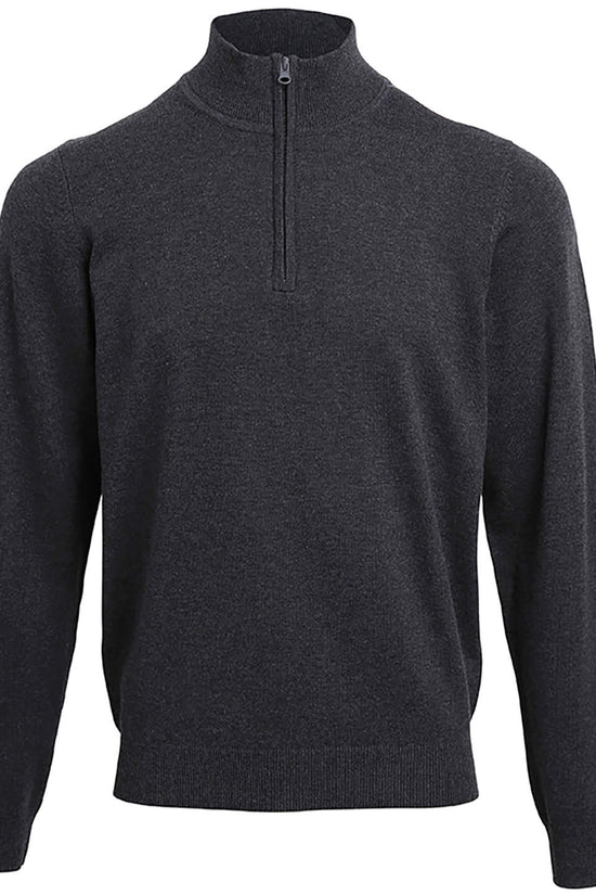Mens Premier Zip Knitted Sweater Plus Size Knitwear