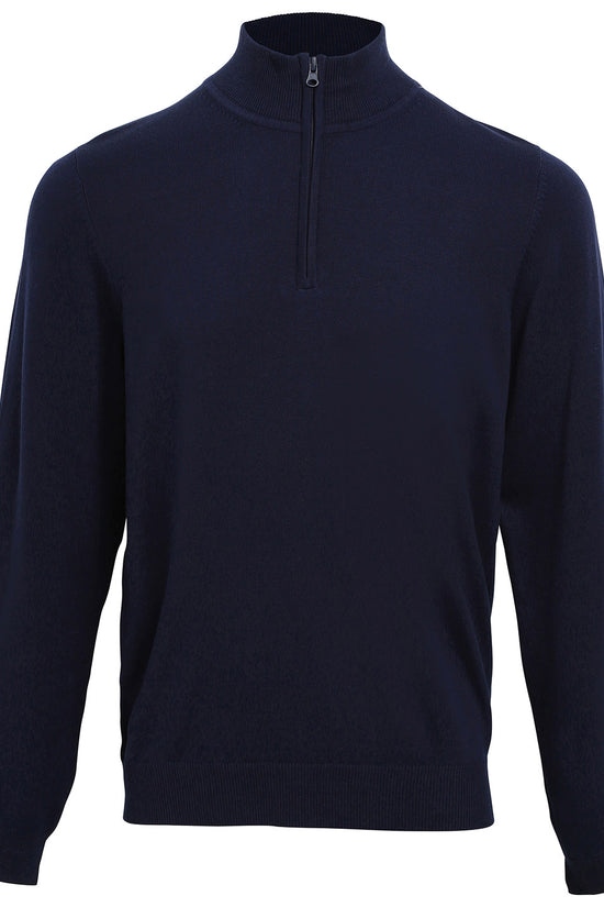 Mens Premier Zip Knitted Sweater Plus Size Knitwear