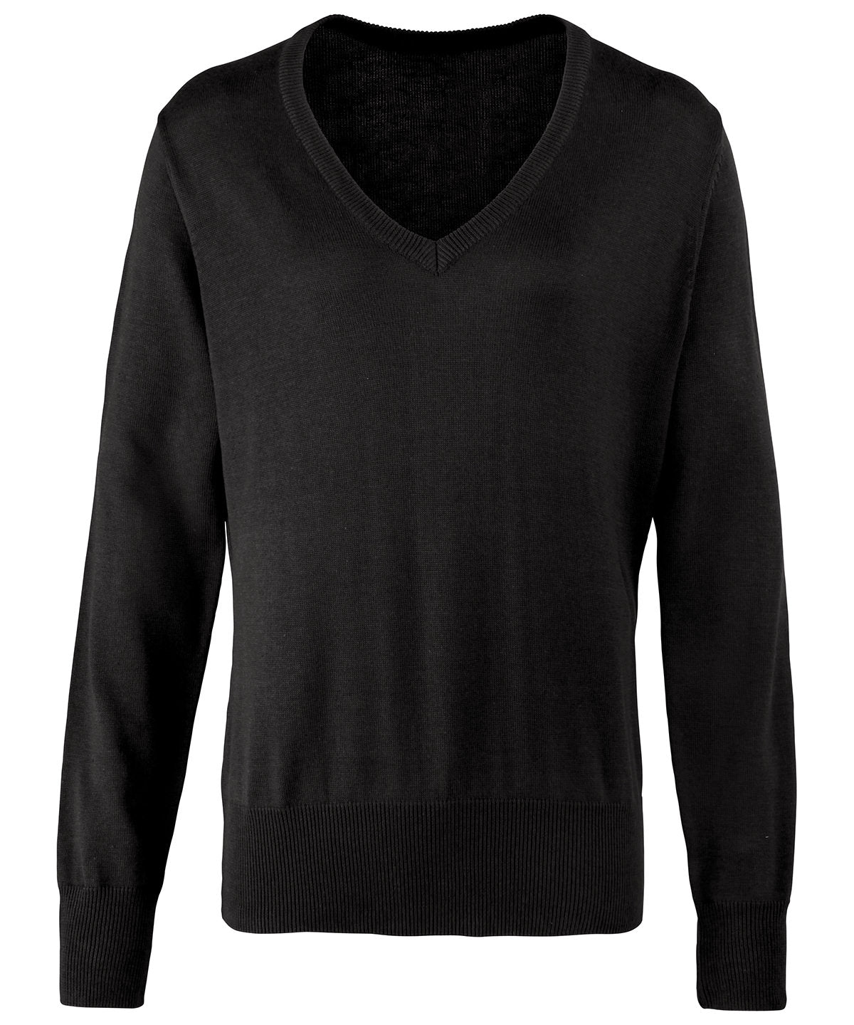 Womens VNeck Knitted Sweater Plus Size CottonRich Jumper