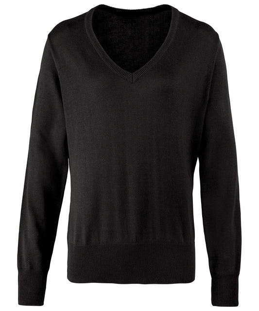 Womens VNeck Knitted Sweater Plus Size CottonRich Jumper