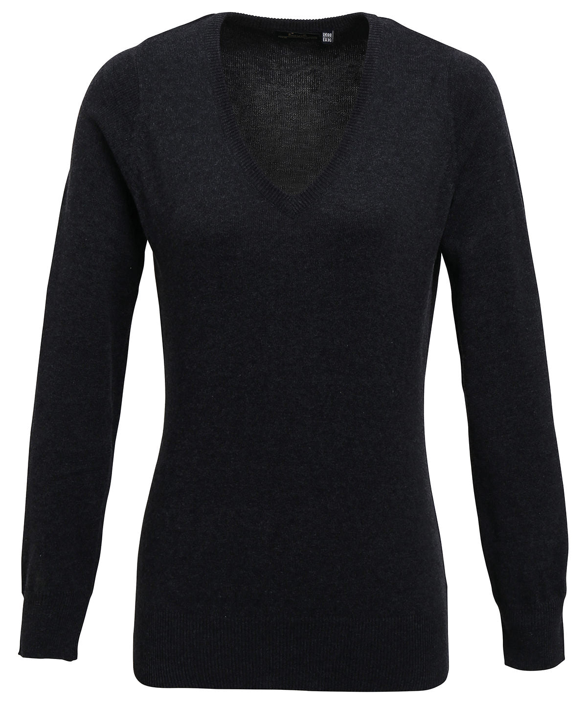 Womens VNeck Knitted Sweater Plus Size CottonRich Jumper