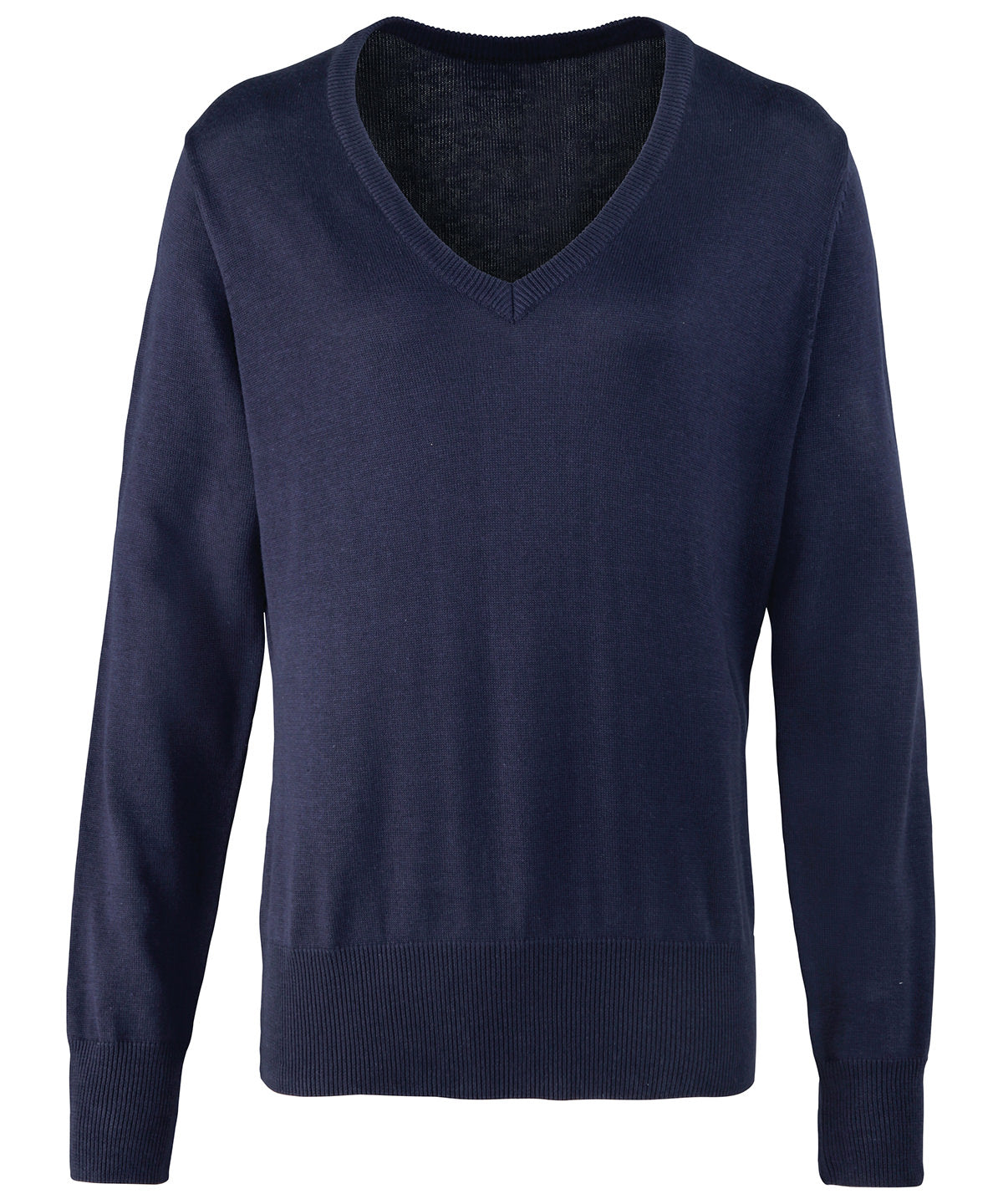 Womens VNeck Knitted Sweater Plus Size CottonRich Jumper