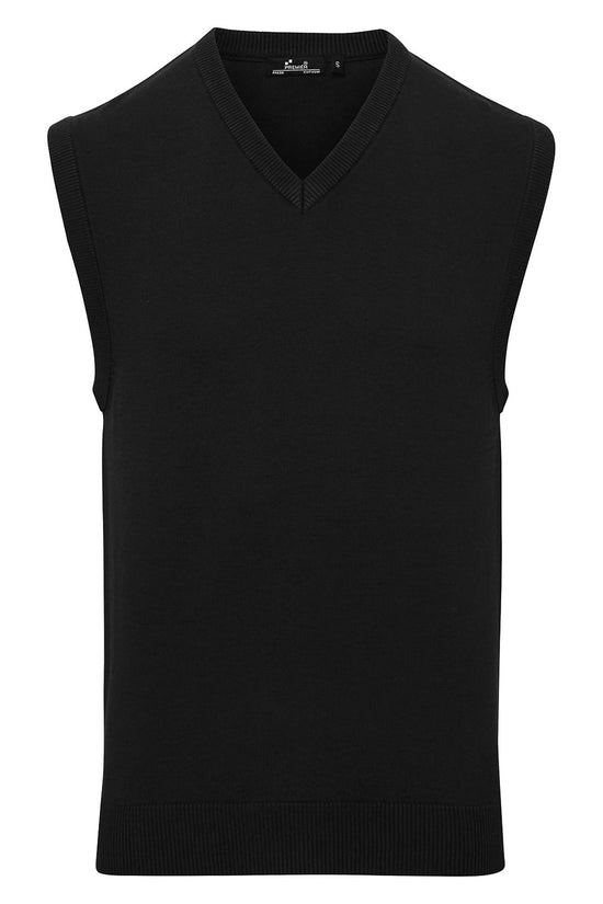 Mens Sleeveless VNeck Knitted Sweater in Plus Sizes