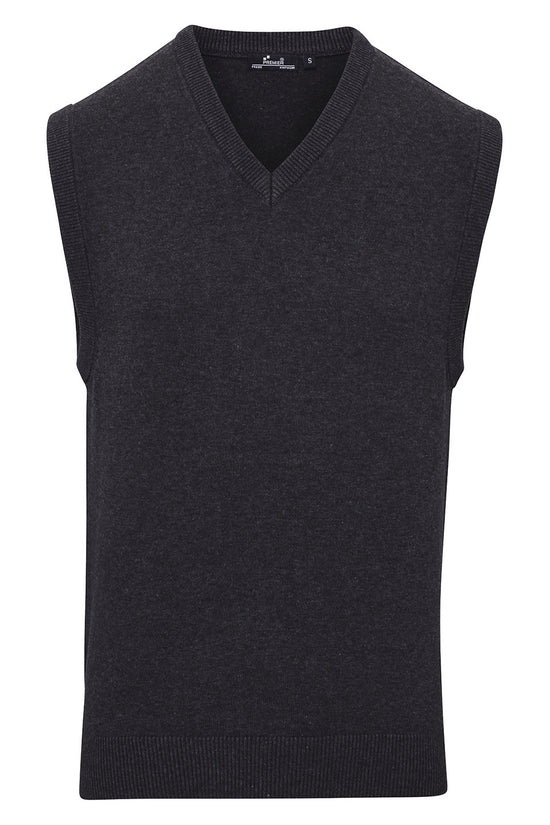 Mens Sleeveless VNeck Knitted Sweater in Plus Sizes