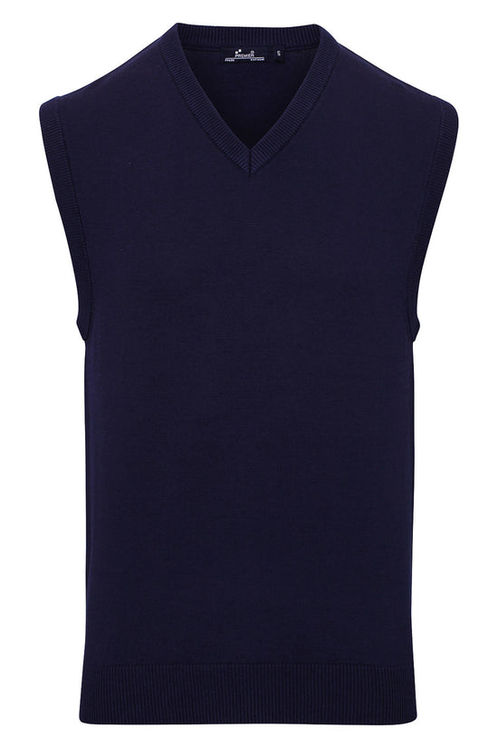 Mens Sleeveless VNeck Knitted Sweater in Plus Sizes