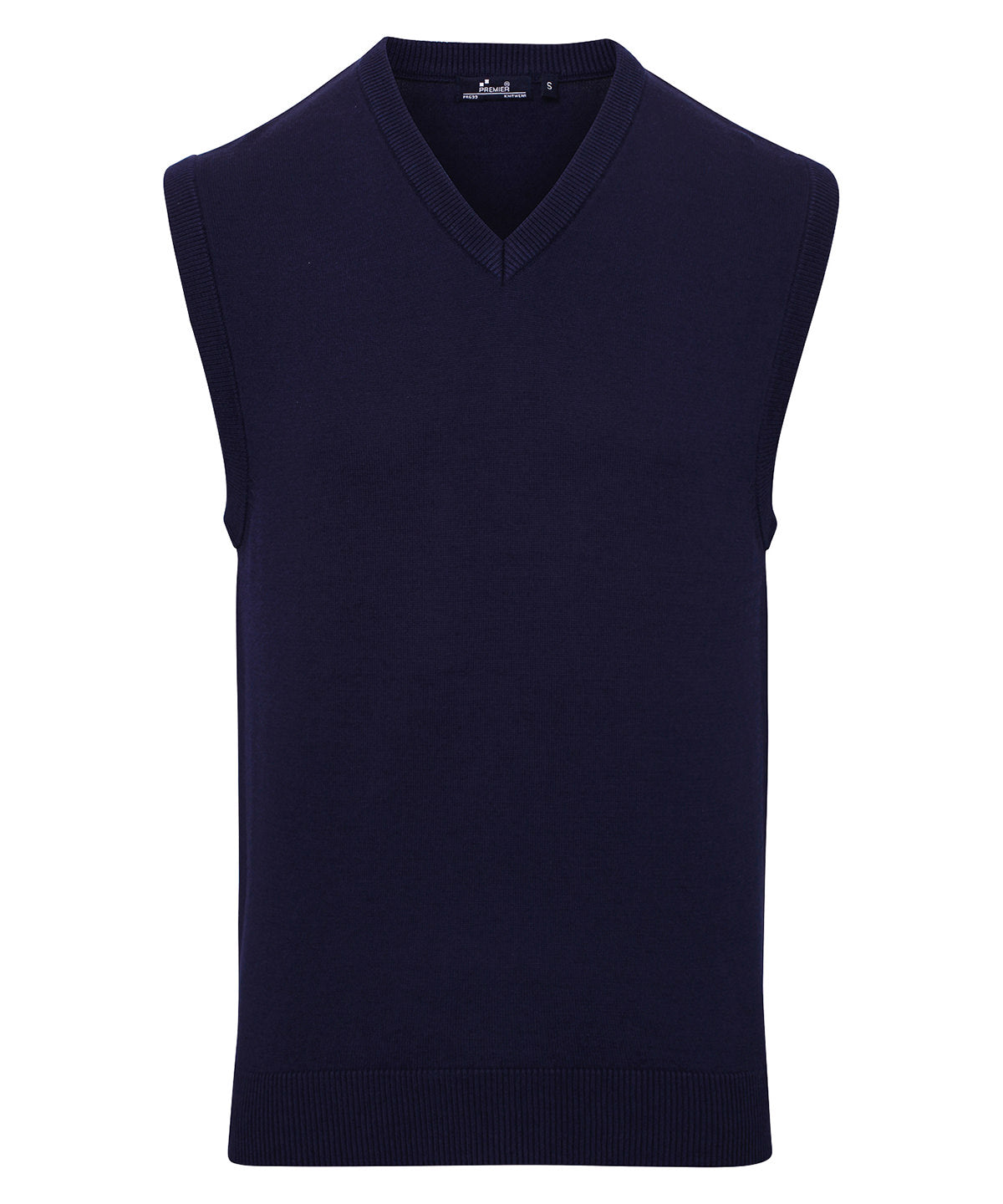 Mens Sleeveless VNeck Knitted Sweater in Plus Sizes