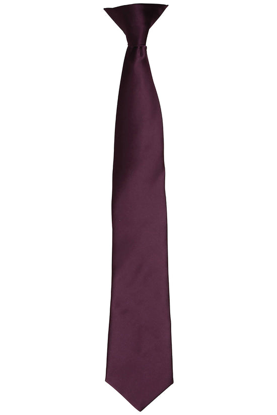 Premier Colours Satin ClipOn Tie for Unisex Adults