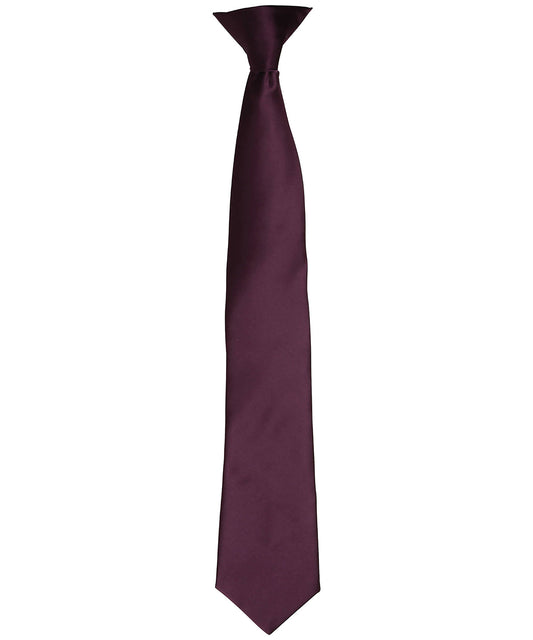 Premier Colours Satin ClipOn Tie for Unisex Adults
