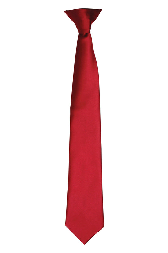 Premier Colours Satin ClipOn Tie for Unisex Adults