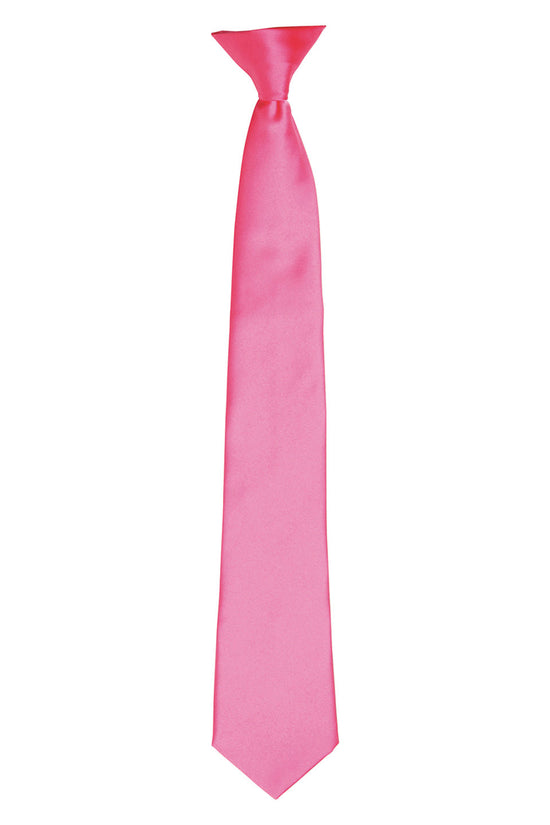 Premier Colours Satin ClipOn Tie for Unisex Adults