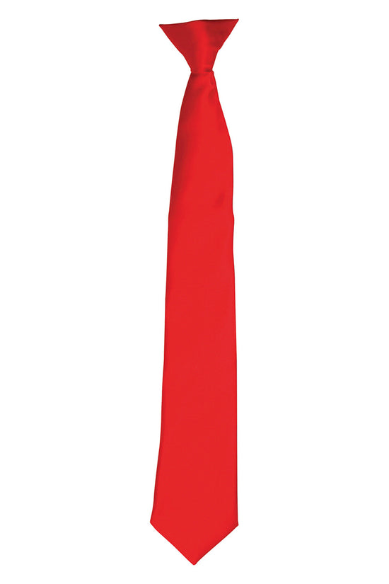 Premier Colours Satin ClipOn Tie for Unisex Adults