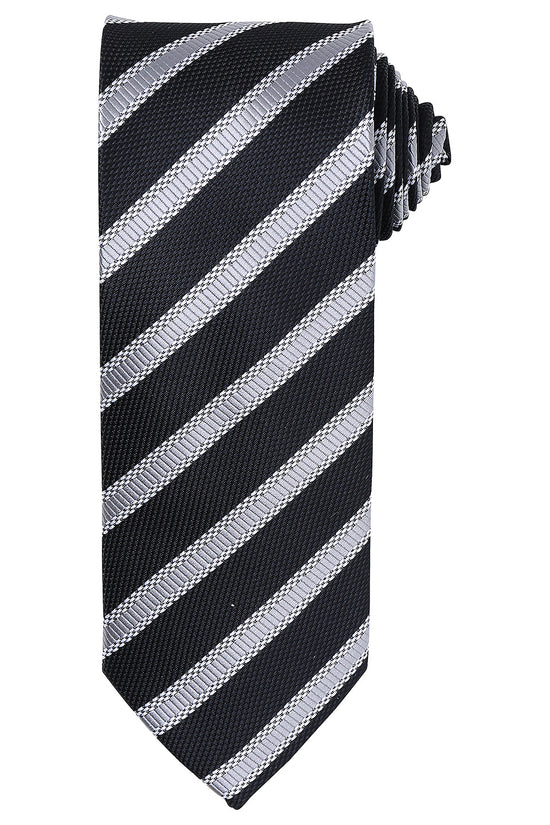 Premium Waffle Stripe Tie Unisex Adult Business Shirt Accessory